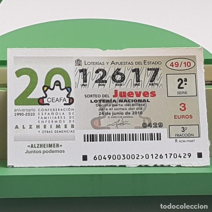 Nationale spanische Lotterie: LOTER&Iacute;A NACIONAL, JUEVES, SORTEO 49/10, 24 JUNIO 2010, ALZHEIMER JUNTOS PODEMOS, N&ordm; 12617