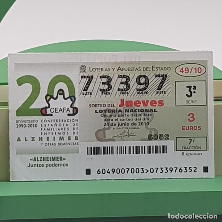 Nationale spanische Lotterie: LOTER&Iacute;A NACIONAL, JUEVES, SORTEO 49/10, 24 JUNIO 2010, ALZHEIMER JUNTOS PODEMOS, N&ordm; 73397
