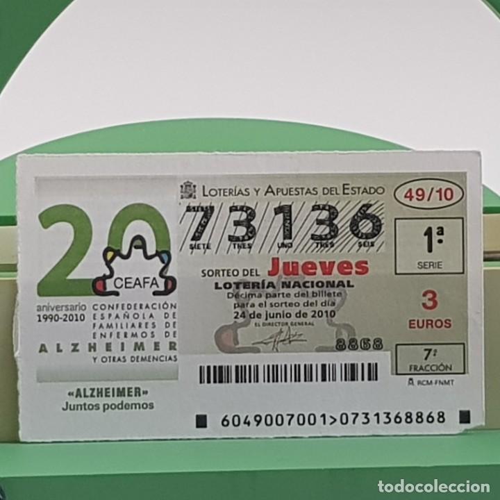 Nationale spanische Lotterie: LOTER&Iacute;A NACIONAL, JUEVES, SORTEO 49/10, 24 JUNIO 2010, ALZHEIMER JUNTOS PODEMOS, N&ordm; 73136