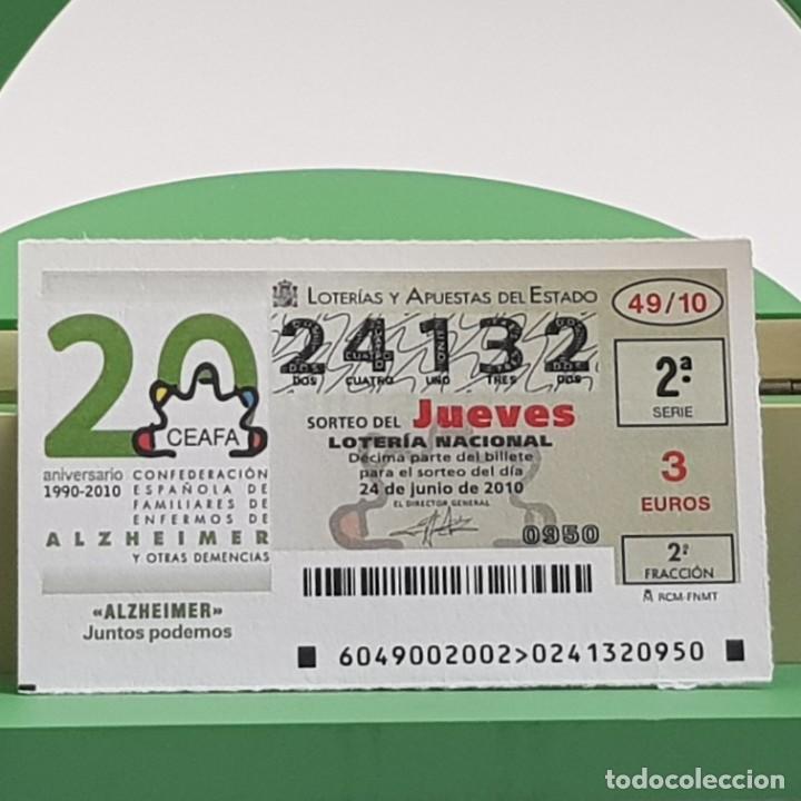 Nationale spanische Lotterie: LOTER&Iacute;A NACIONAL, JUEVES, SORTEO 49/10, 24 JUNIO 2010, ALZHEIMER JUNTOS PODEMOS, N&ordm; 24132