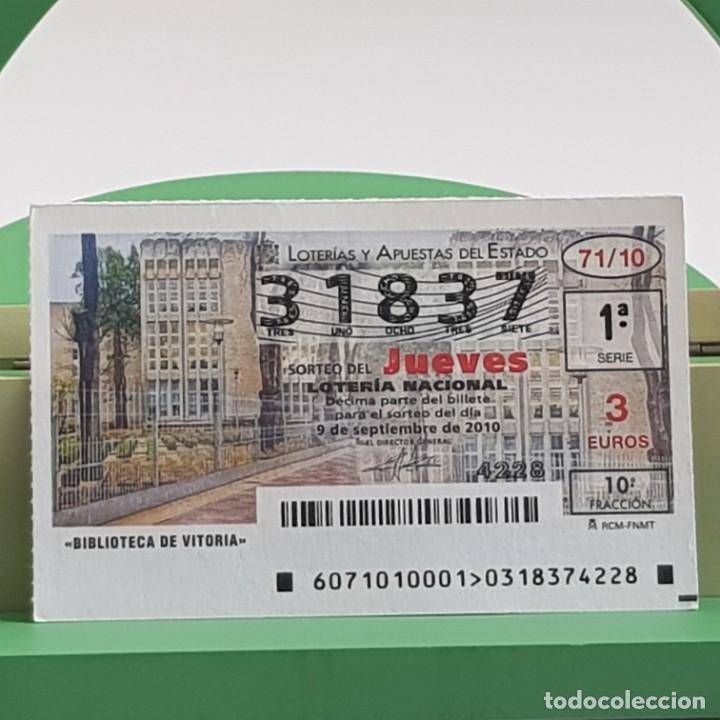 Nationale spanische Lotterie: LOTER&Iacute;A NACIONAL, JUEVES, SORTEO 71/10, 9 SEPTIEMBRE 2010, BIBLIOTECA DE VITORIA, N&ordm; 31837