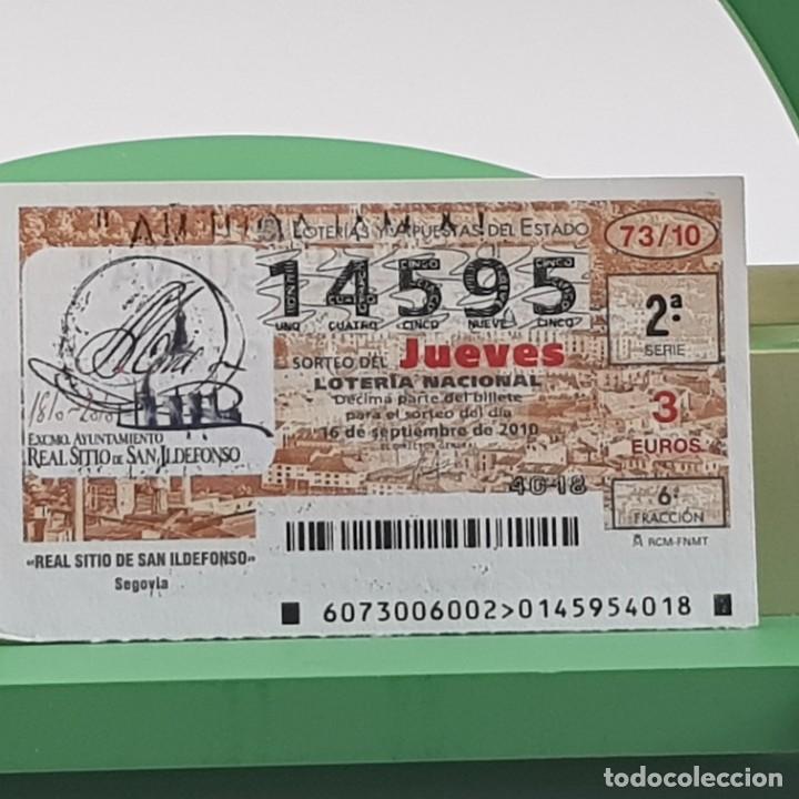 Nationale spanische Lotterie: LOTER&Iacute;A NACIONAL, JUEVES, SORTEO 73/10, 16 SEPTIEMBRE 2010, REAL SITIO SAN ILDEFONSO, N&ordm; 14595