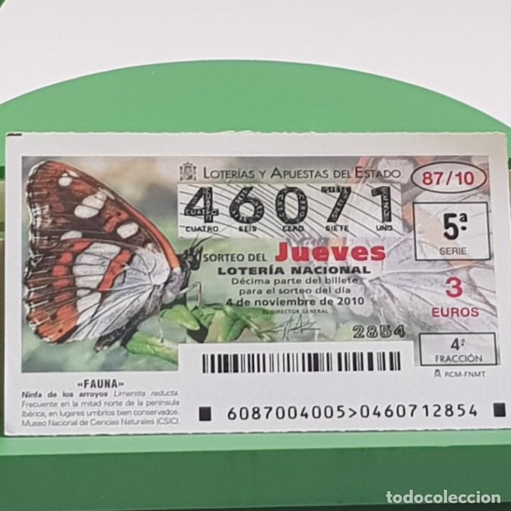 National Spanish Lottery: LOTER&Iacute;A NACIONAL, JUEVES, SORTEO 87/10, 4 NOVIEMBRE 2010, FAUNA, NINFA DE LOS ARROYOS, N&ordm; 46071