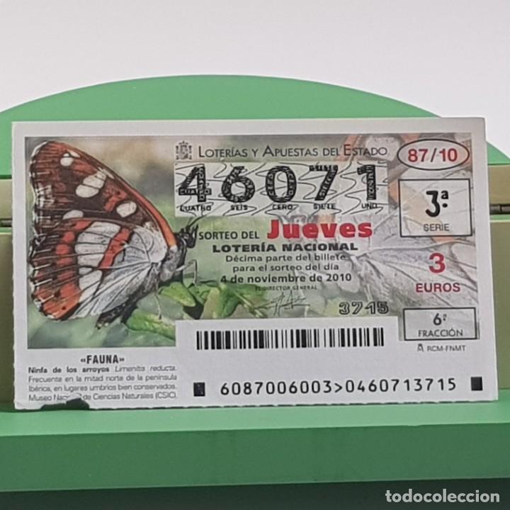 National Spanish Lottery: LOTER&Iacute;A NACIONAL, JUEVES, SORTEO 87/10, 4 NOVIEMBRE 2010, FAUNA, NINFA DE LOS ARROYOS, N&ordm; 46071,LEER