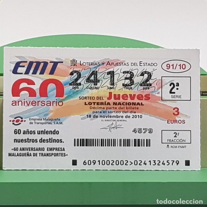 Lotteria Nationale Spagnola: LOTER&Iacute;A NACIONAL, SORTEO 91/10, 18 NOVIEMBRE 2010, EMPRESA MALAGUE&Ntilde;A TRANSPORTES, N&ordm; 24132