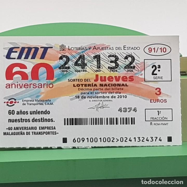 Lotteria Nationale Spagnola: LOTER&Iacute;A NACIONAL, SORTEO 91/10, 18 NOVIEMBRE 2010, EMPRESA MALAGUE&Ntilde;A TRANSPORTES, N&ordm; 24132