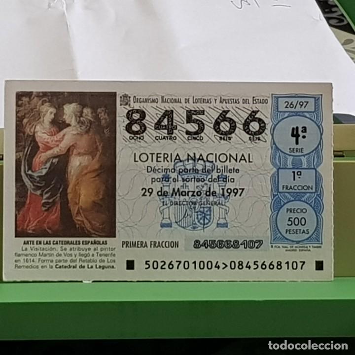 Lotteria Nationale Spagnola: LOTER&Iacute;A NACIONAL, SORTEO 26/97, 29 MARZO 1997, LA VISITACI&Oacute;N, CATEDRAL DE LA LAGUNA, N&ordm; 84566