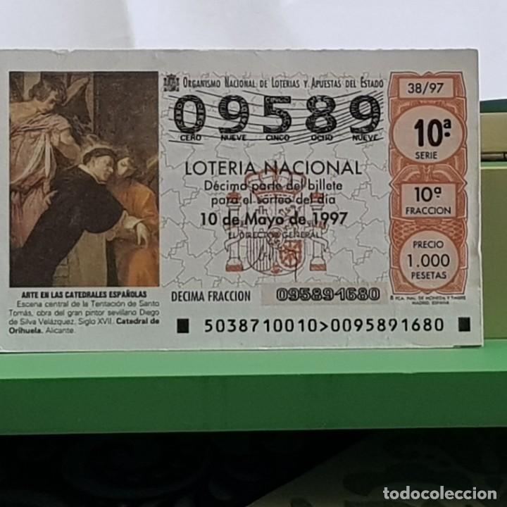 Lotteria Nationale Spagnola: LOTER&Iacute;A NACIONAL, SORTEO 38/97, 10 MAYO 1997, TENTACI&Oacute;N SANTO TOM&Aacute;S, CATEDRAL ORIHUELA, N&ordm; 09589,LEE