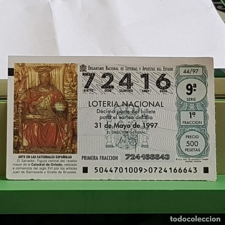 Lotteria Nationale Spagnola: LOTER&Iacute;A NACIONAL, SORTEO 44/97, 31 MAYO 1997, EL SALVADOR, CATEDRAL OVIEDO, N&ordm; 72416