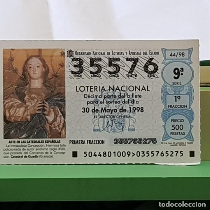 Lotteria Nationale Spagnola: LOTERIA NACIONAL, SORTEO 44/98, 30 MAYO 1998, INMACULADA CONCEPCI&Oacute;N, CATEDRAL GUADIX, N&ordm; 35576