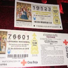 Lotería Nacional: LOTE2, BILLETES PARTICIPACION DE LOTERÍA NACIONAL, DICIEMBRE DEL AÑO 2018