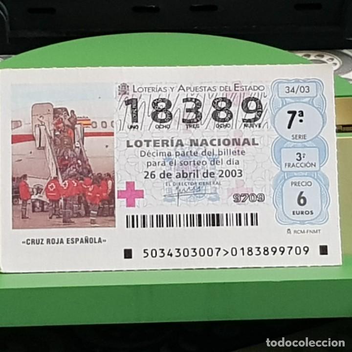 Loter&iacute;a Nacional: LOTER&Iacute;A NACIONAL, SORTEO 34/03, 26 ABRIL 2003, CRUZ ROJA ESPA&Ntilde;OLA, N&ordm; 183889