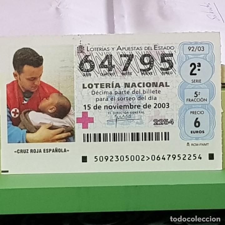 Loter&iacute;a Nacional: LOTERIA NACIONAL, SORTEO 92/03, 15 NOVIEMBRE 2003, CRUZ ROJA ESPA&Ntilde;OLA, N&ordm; 64795