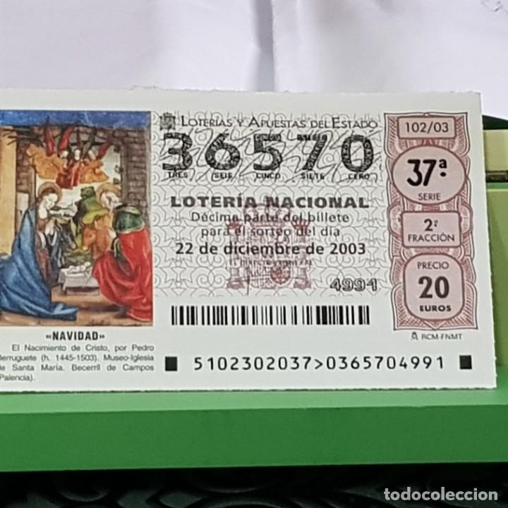 Lotteria Nationale Spagnola: LOTERIA NACIONAL, SORTEO 102/03, 22 DICIEMBRE 2003, NACIMIENTO CRISTO, PEDRO BERRUGUETE, N&ordm; 36570