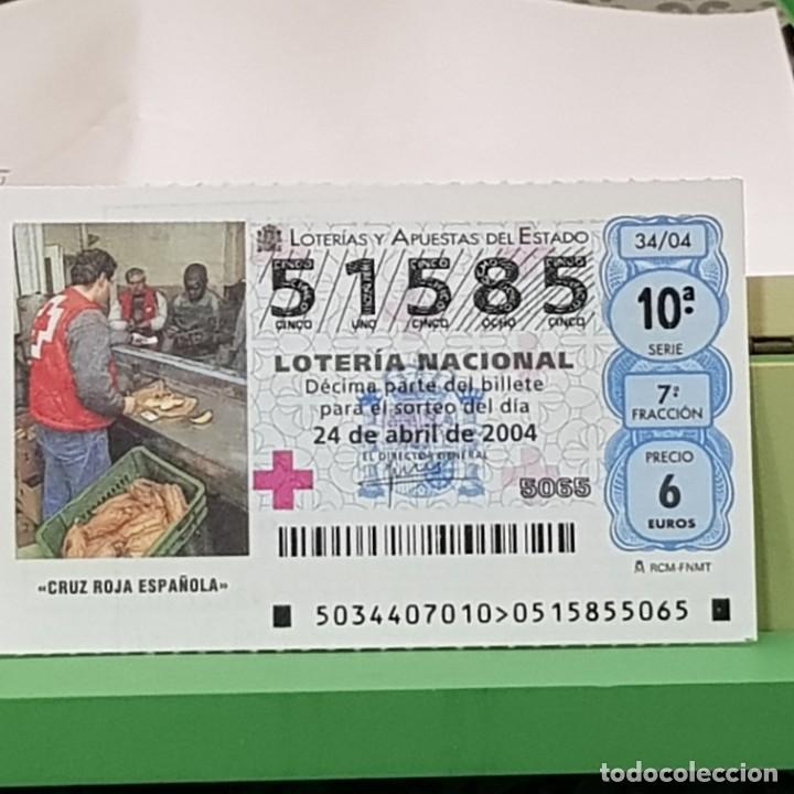 Lotteria Nationale Spagnola: LOTERIA NACIONAL, SORTEO 34/04, 24 ABRIL 2004, CRUZ ROJA ESPA&Ntilde;OLA, N&ordm; 51585