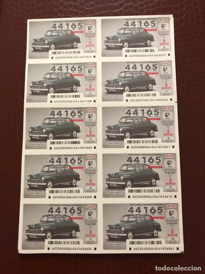 National Spanish Lottery: Loteria A&ntilde;o 2020 sorteo 33 Billete completo