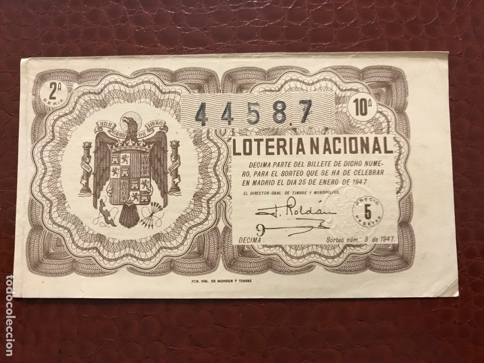 Nationale spanische Lotterie: Loteria A&ntilde;o 1947 sorteo 3