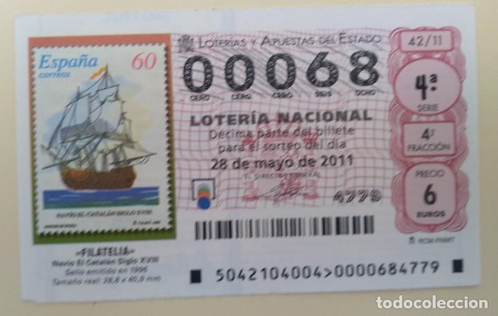 National Spanish Lottery: Loter&iacute;a Nacional, sorteo 42/11, n&uacute;mero 00068, bajo