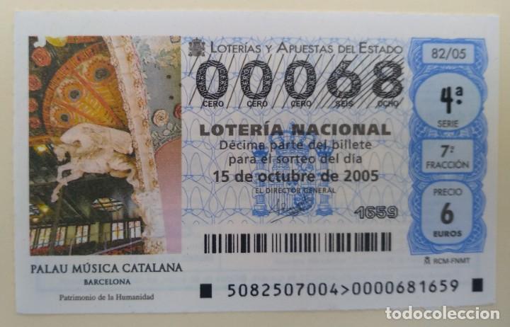 National Spanish Lottery: Loter&iacute;a Nacional, sorteo 82/05, n&uacute;mero 00068, bajo