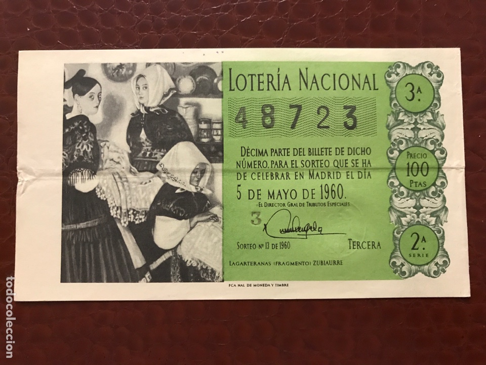 Loter&iacute;a Nacional: Loteria A&ntilde;o 1960 sorteo 13