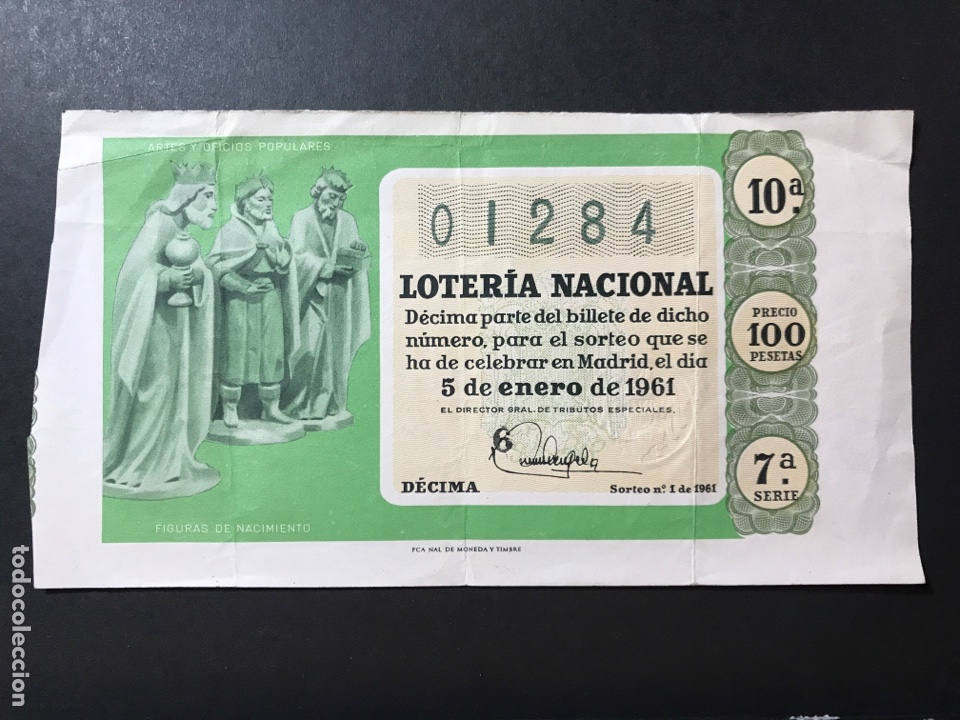 National Spanish Lottery: Loteria A&ntilde;o 1961 sorteo 1 serie 7