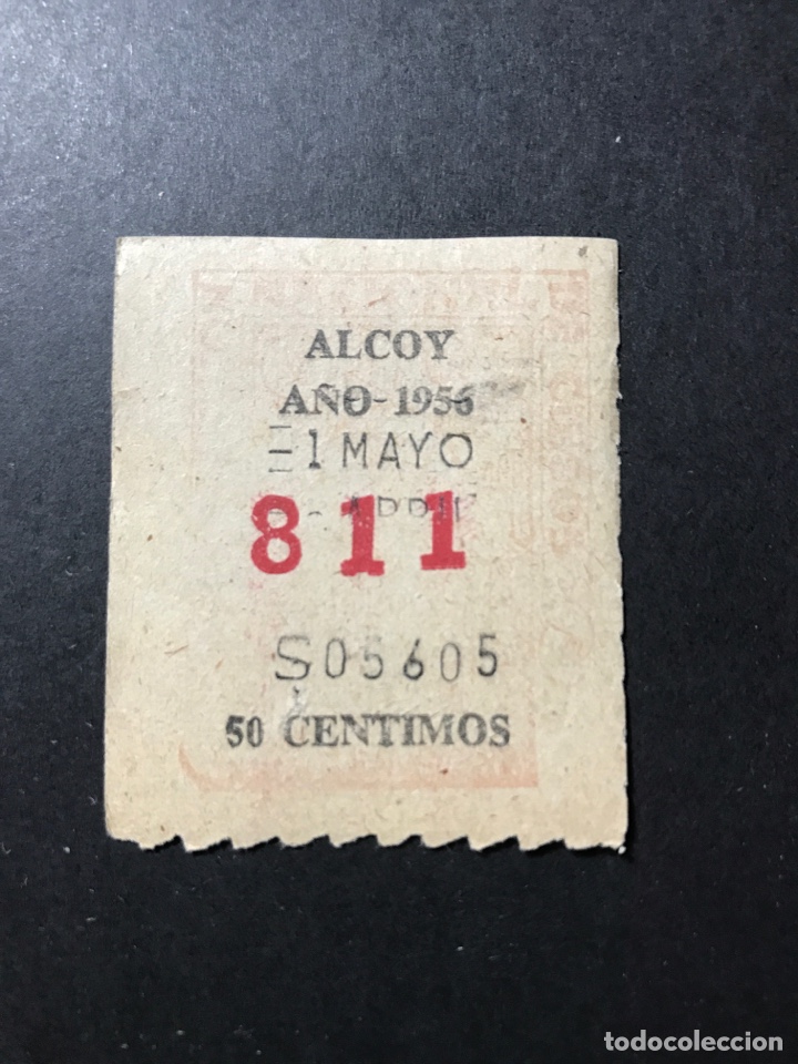 National Spanish Lottery: Loteria Cupon Once 1956 Alcoy 1 Mayo
