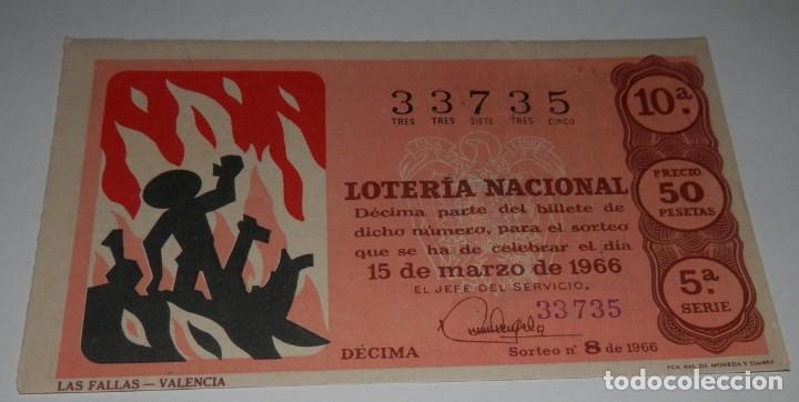 DECIMO LOTERIA DEL AÑO DE 1966 - SORTEO Nº 8 DE 1966 (Coleccionismo - Lotería Nacional)