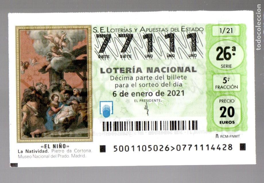 Loter&iacute;a Nacional: LOTER&Iacute;A NACIONAL - 6 DE ENERO DE 2021 - SORTEO 1 - OBRA EN MUSEO DEL PRADO (MADRID -