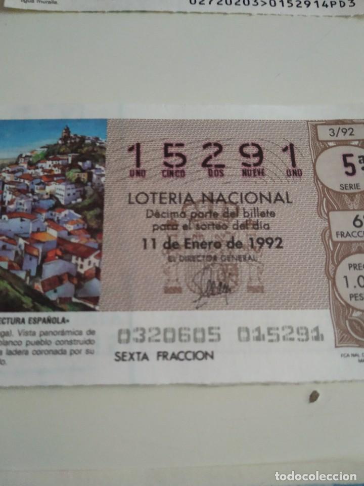 Lotaria Nacional: C-MARIA CUPON LOTERIA NACIONAL ARQUITECTURA ESPA&Ntilde;OLA 11 DE ENERO DE 1992