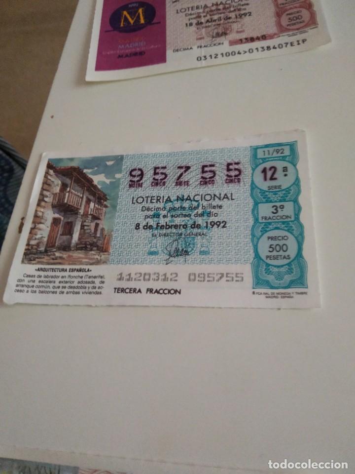 Lotaria Nacional: C-MARIA CUPON LOTERIA NACIONAL ARQUITECTURA ESPA&Ntilde;OLA 8 DE FEBRERO DE 1992