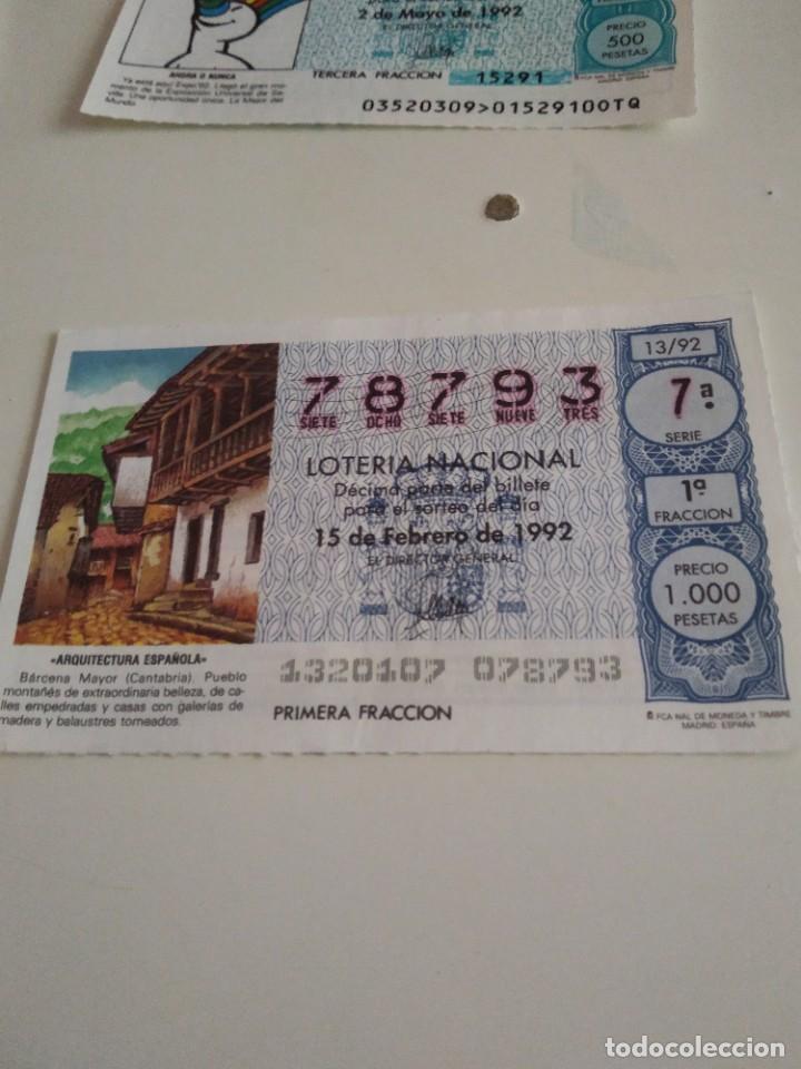 Lotaria Nacional: C-MARIA CUPON LOTERIA NACIONAL ARQUITECTURA ESPA&Ntilde;OLA 15 DE FEBRERO DE 1992