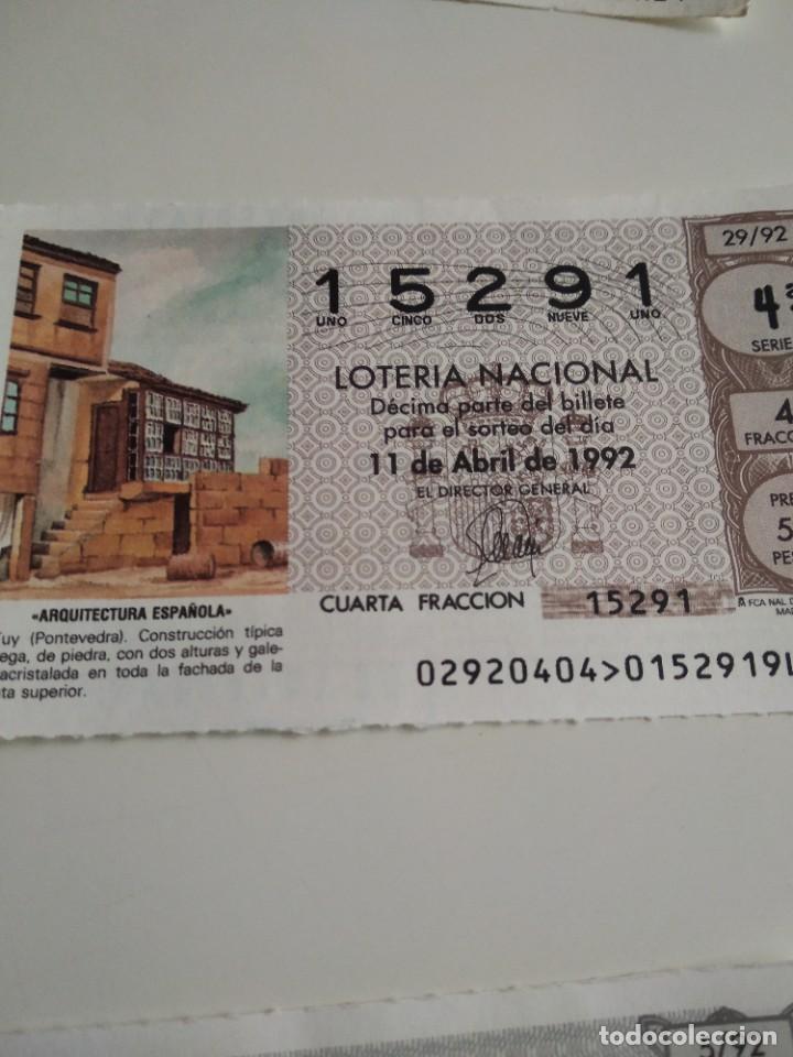 National Spanish Lottery: C-MARIA CUPON LOTERIA NACIONAL ARQUITECTURA ESPA&Ntilde;OLA 11 DE ABRIL DE 1992