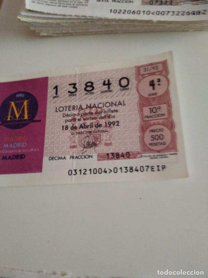 National Spanish Lottery: C-MARIA CUPON LOTERIA NACIONAL CAPITAL EUROPEA DE LA CULTURA MADRID 18 DE ABRIL DE 1992