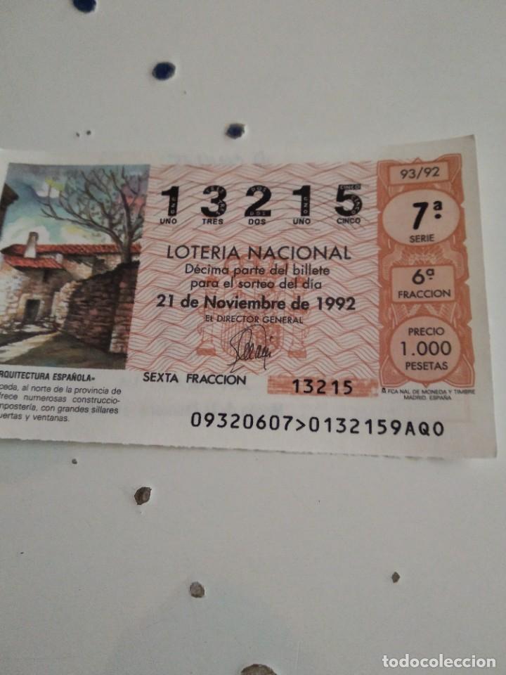 National Spanish Lottery: C-MARIA CUPON LOTERIA NACIONAL ARQUITECTURA ESPA&Ntilde;OLA 21 DE NOVIEMBRE DE 1992