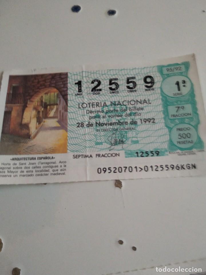 National Spanish Lottery: C-MARIA CUPON LOTERIA NACIONAL ARQUITECTURA ESPA&Ntilde;OLA 28 DE NOVIEMBRE DE 1992