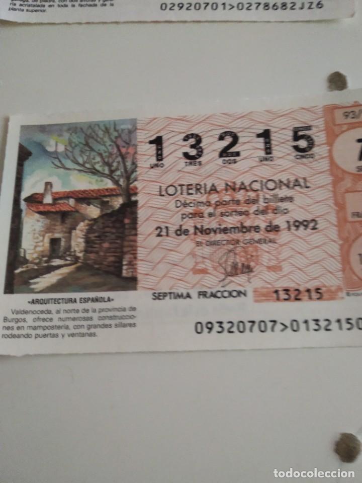 National Spanish Lottery: C-MARIA CUPON LOTERIA NACIONAL ARQUITECTURA ESPA&Ntilde;OLA 21 DE NOVIEMBRE DE 1992