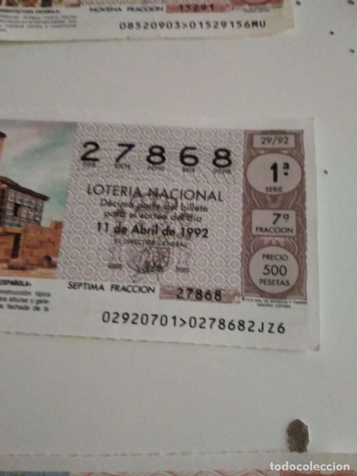 National Spanish Lottery: C-MARIA CUPON LOTERIA NACIONAL ARQUITECTURA ESPA&Ntilde;OLA 11 DE ABRIL DE 1992