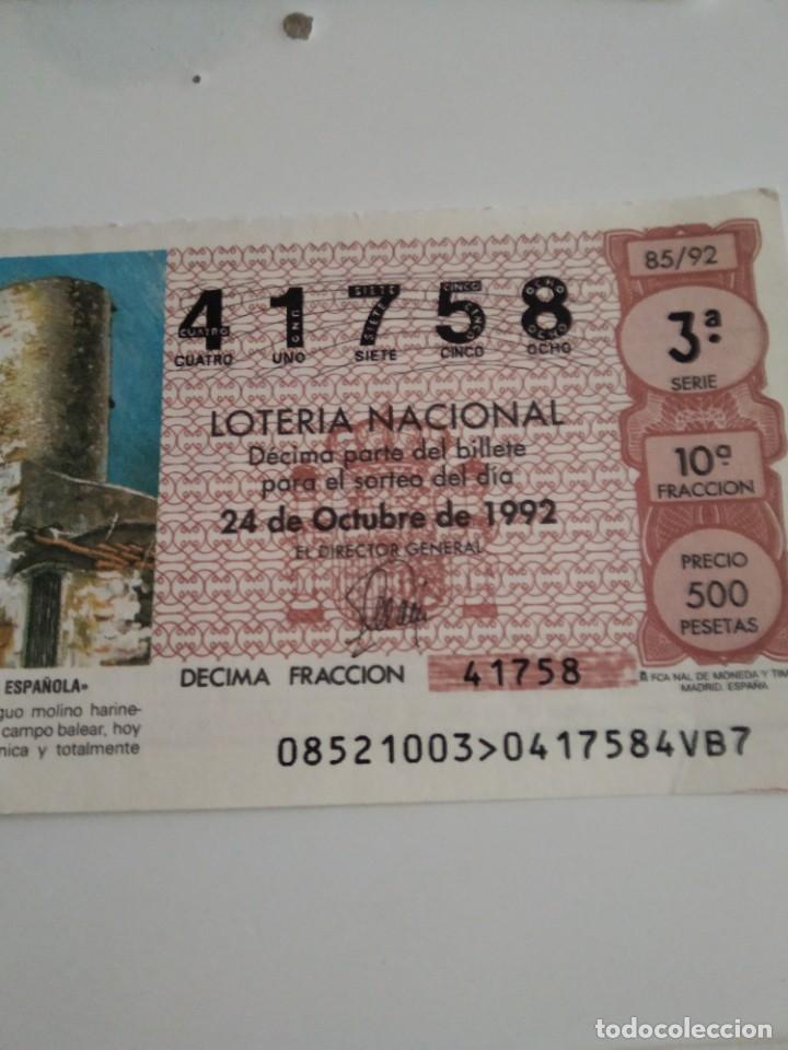 National Spanish Lottery: C-MARIA CUPON LOTERIA NACIONAL ARQUITECTURA ESPA&Ntilde;OLA 24 DE OCTUBRE DE 1992