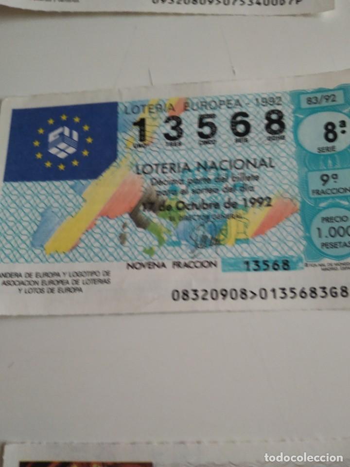 National Spanish Lottery: C-MARIA CUPON LOTERIA NACIONAL BANDERA DE EUROPA Y LOGOTIPO DE LA ASOCIACION 17 DE OCTUBRE DE 1992