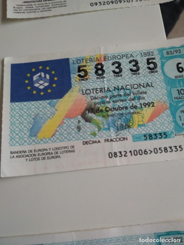 National Spanish Lottery: C-MARIA CUPON LOTERIA NACIONAL BANDERA DE EUROPA Y LOGOTIPO DE LA ASOCIACION 17 DE OCTUBRE DE 1992