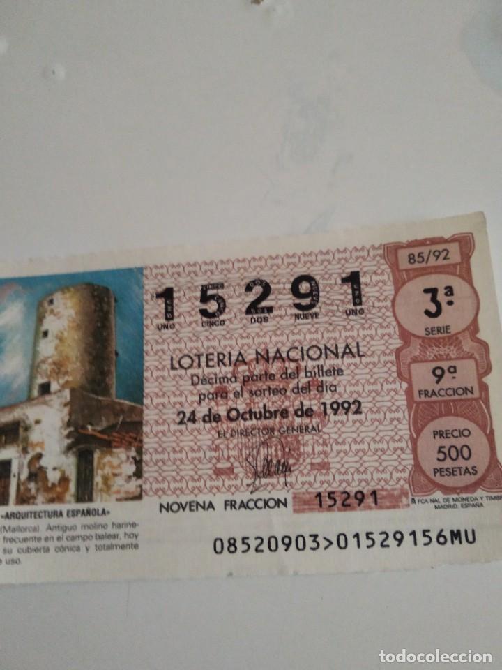 Loterie Nationale: C-MARIA CUPON LOTERIA NACIONAL ARQUITECTURA ESPA&Ntilde;OLA 24 DE OCTUBRE DE 1992