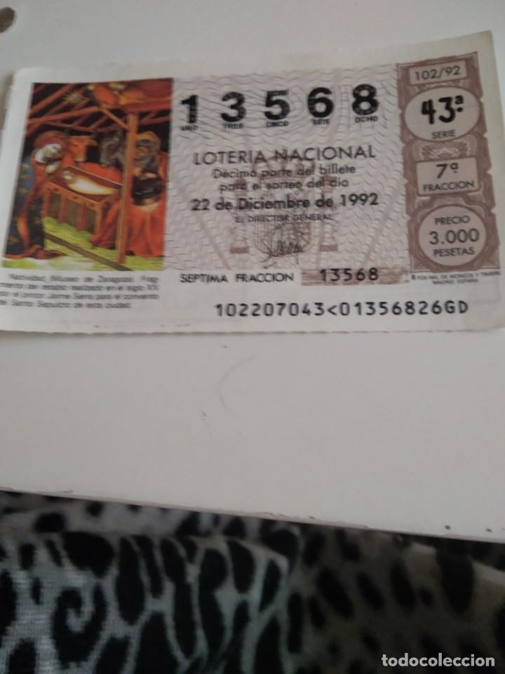 Loterie Nationale: C-MARIA CUPON LOTERIA NACIONAL NATIVIDAD MUSEO DE ZARAGOZA 22 DE DICIEMBRE DE 1992