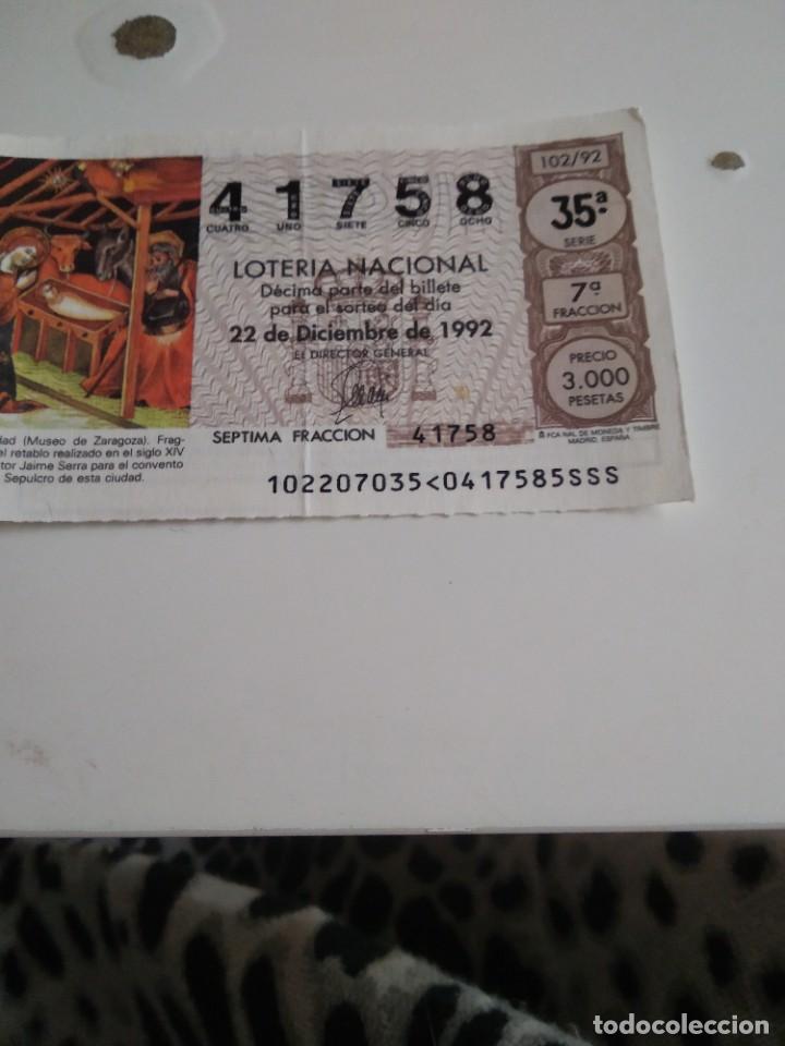 Loterie Nationale: C-MARIA CUPON LOTERIA NACIONAL NATIVIDAD MUSEO DE ZARAGOZA 22 DE DICIEMBRE DE 1992