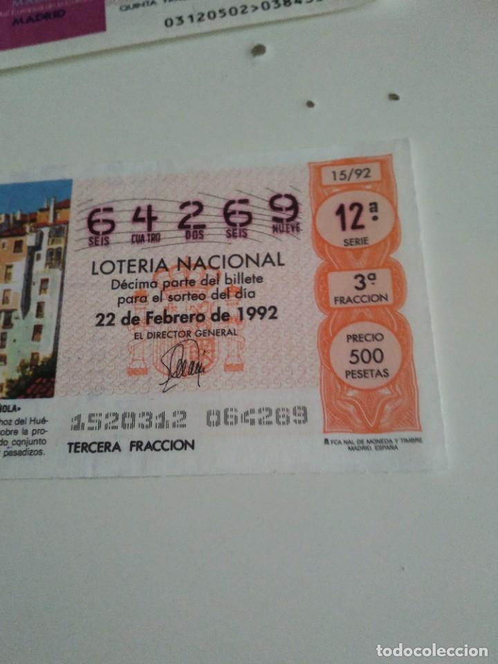 Lotaria Nacional: C-MARIA CUPON LOTERIA NACIONAL ARQUITECTURA ESPA&Ntilde;OLA 22 DE FEBRERO DE 1992
