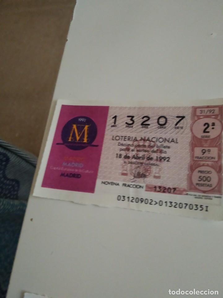 National Spanish Lottery: C-MARIA CUPON LOTERIA NACIONAL CAPITAL EUROPEA DE LA CULTURA 18 DE ABRIL DE 1992