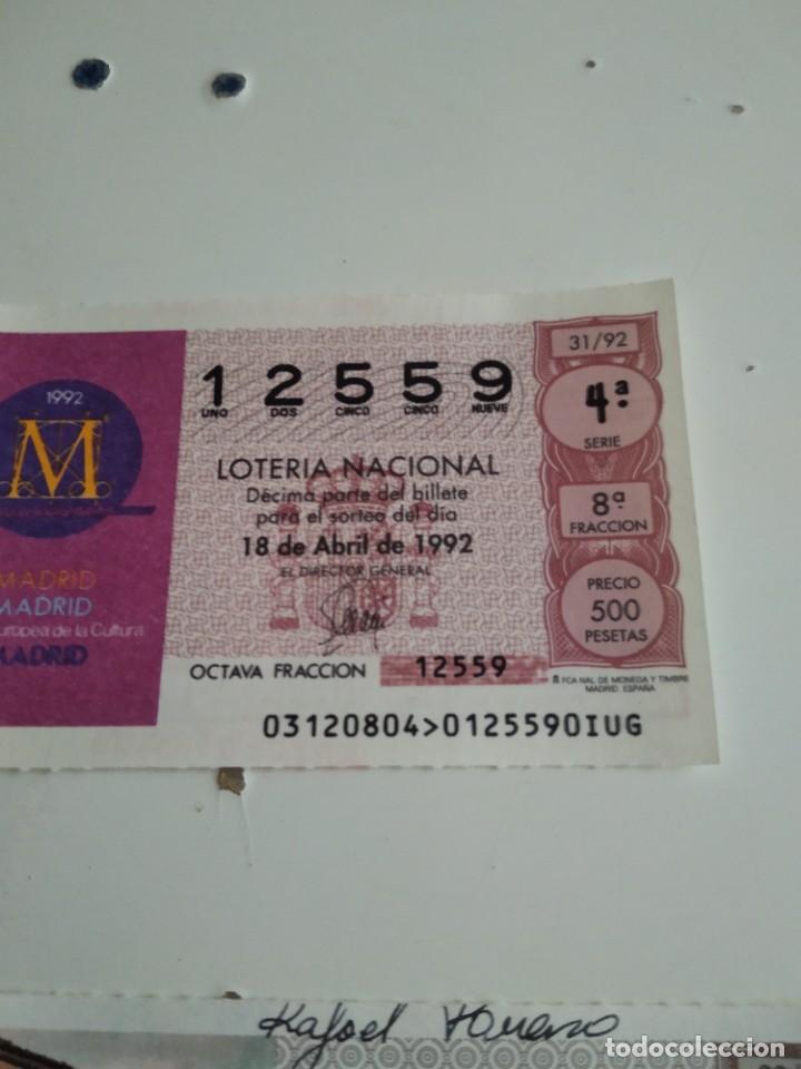 National Spanish Lottery: C-MARIA CUPON LOTERIA NACIONAL CAPITAL EUROPEA DE LA CULTURA 18 DE ABRIL DE 1992