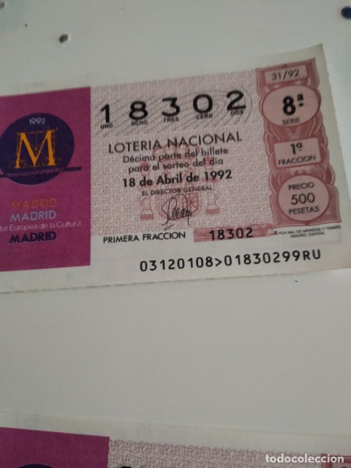 National Spanish Lottery: C-MARIA CUPON LOTERIA NACIONAL CAPITAL EUROPEA DE LA CULTURA 18 DE ABRIL DE 1992