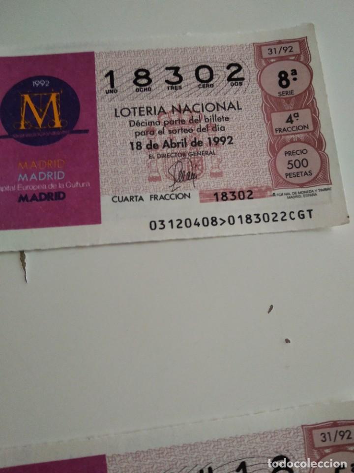 National Spanish Lottery: C-MARIA CUPON LOTERIA NACIONAL CAPITAL EUROPEA DE LA CULTURA 18 DE ABRIL DE 1992