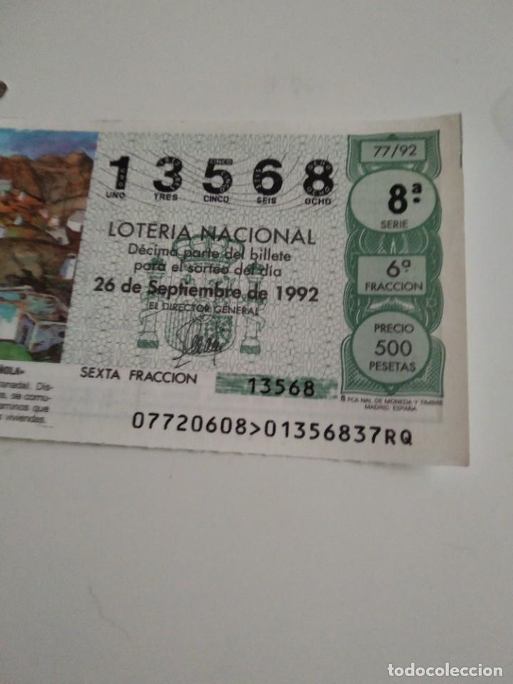 National Spanish Lottery: C-MARIA CUPON LOTERIA NACIONAL ARQUITECTURA ESPA&Ntilde;OLA 26 DE SEPTIEMBRE DE 1992