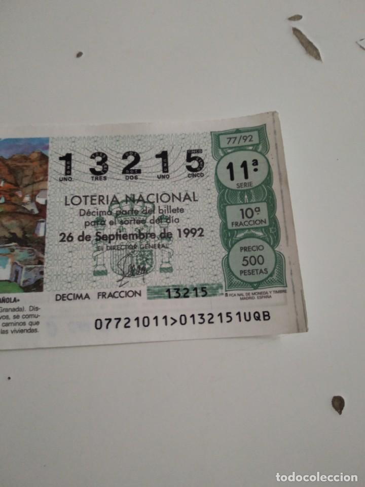 National Spanish Lottery: C-MARIA CUPON LOTERIA NACIONAL ARQUITECTURA ESPA&Ntilde;OLA 26 DE SEPTIEMBRE DE 1992